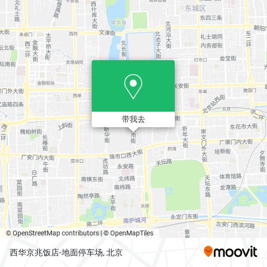 西华京兆饭店-地面停车场地图
