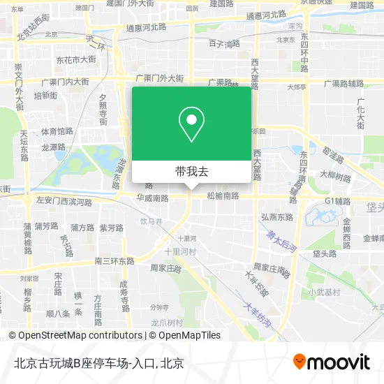 北京古玩城B座停车场-入口地图