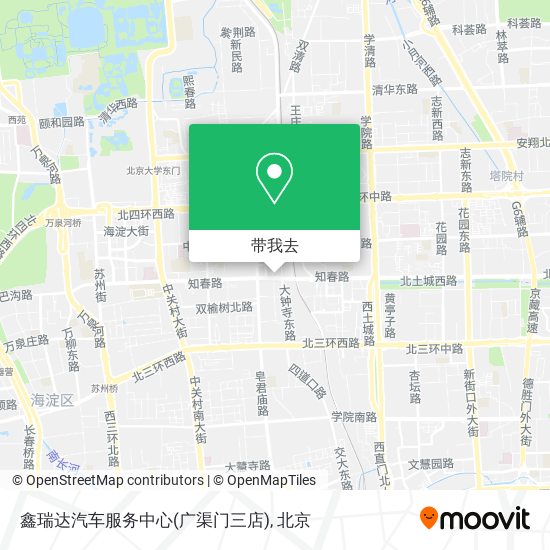 鑫瑞达汽车服务中心(广渠门三店)地图