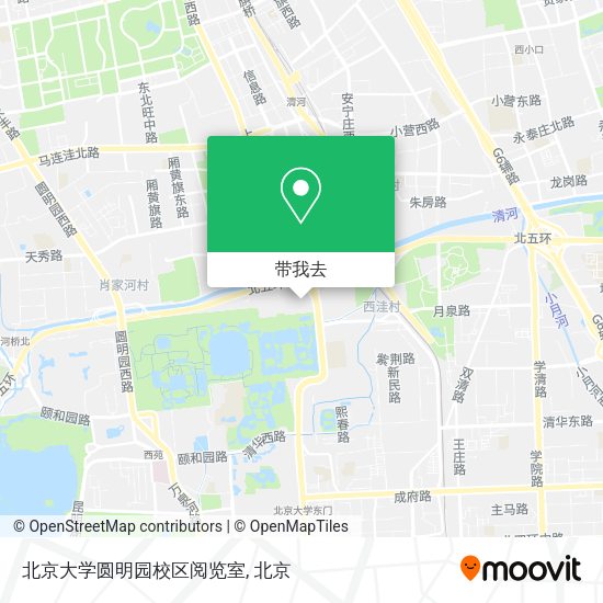 北京大学圆明园校区阅览室地图