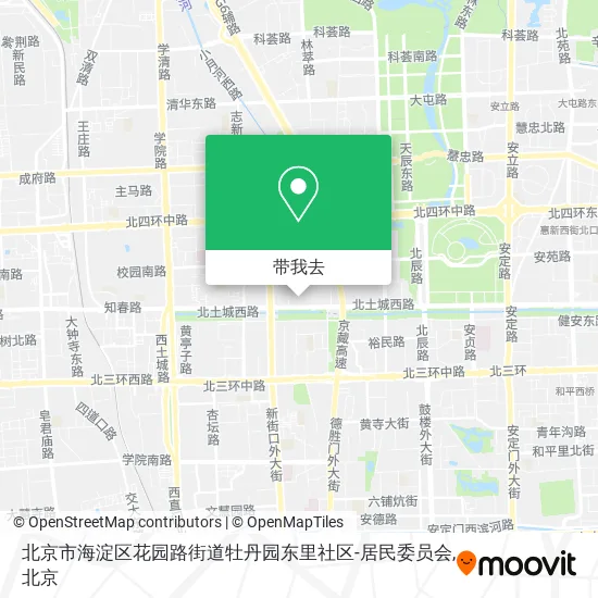 北京市海淀区花园路街道牡丹园东里社区-居民委员会地图