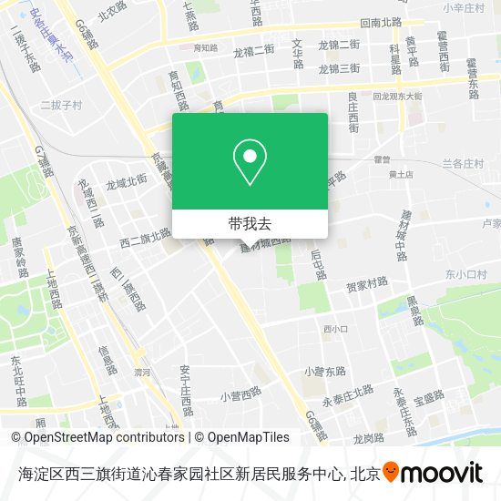 海淀区西三旗街道沁春家园社区新居民服务中心地图