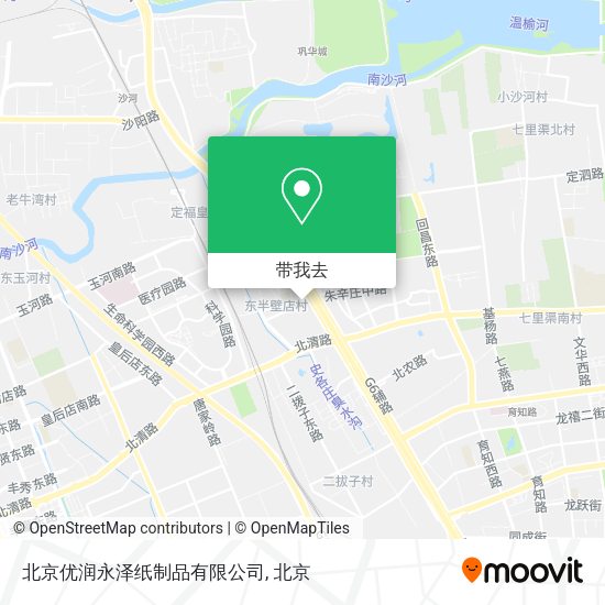 北京优润永泽纸制品有限公司地图