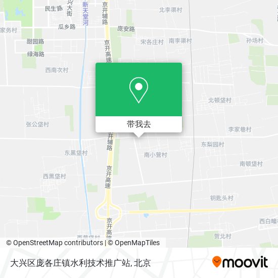 大兴区庞各庄镇水利技术推广站地图