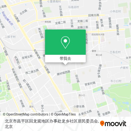 北京市昌平区回龙观地区办事处龙乡社区居民委员会地图