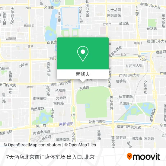7天酒店北京前门店停车场-出入口地图