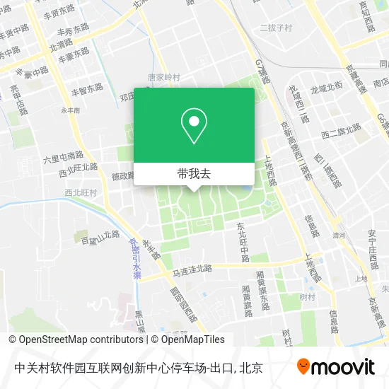 中关村软件园互联网创新中心停车场-出口地图