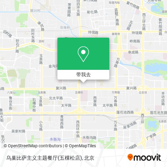 乌巢比萨主义主题餐厅(五棵松店)地图