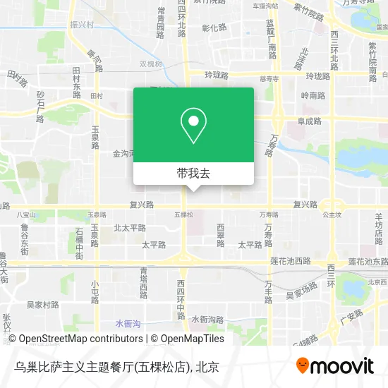 乌巢比萨主义主题餐厅(五棵松店)地图