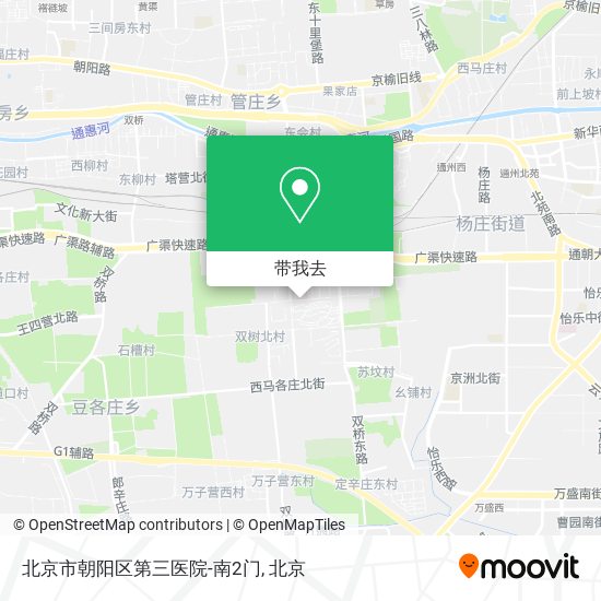 北京市朝阳区第三医院-南2门地图