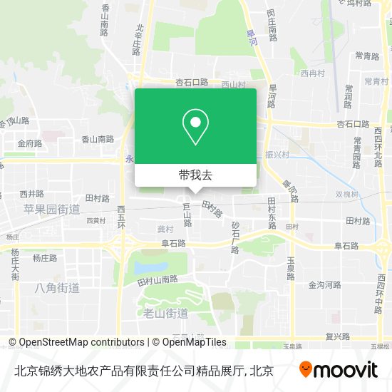 北京锦绣大地农产品有限责任公司精品展厅地图