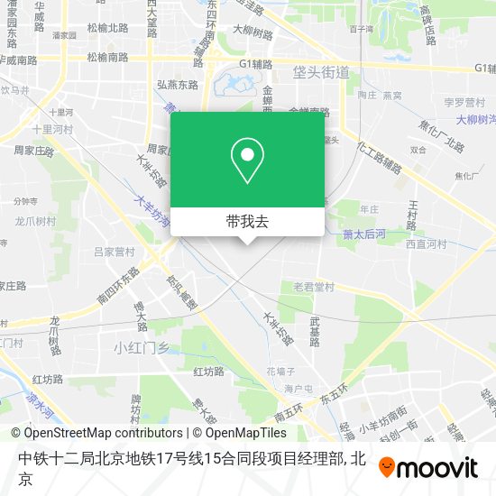 中铁十二局北京地铁17号线15合同段项目经理部地图