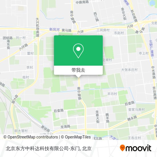 北京东方中科达科技有限公司-东门地图