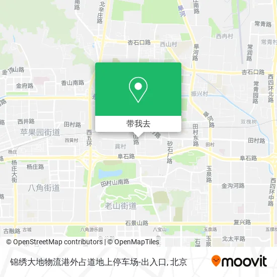 锦绣大地物流港外占道地上停车场-出入口地图