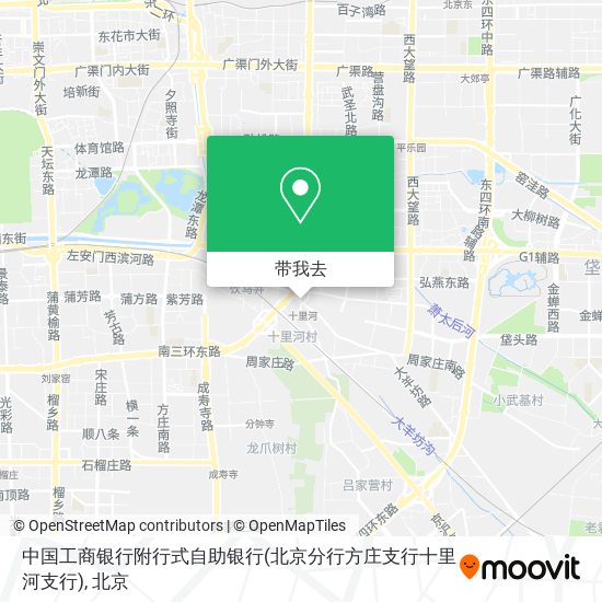 中国工商银行附行式自助银行(北京分行方庄支行十里河支行)地图