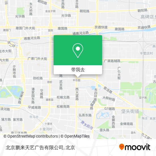 北京鹏来天艺广告有限公司地图