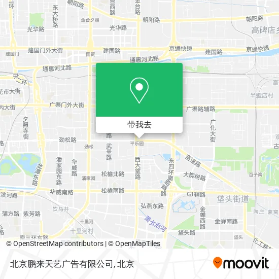 北京鹏来天艺广告有限公司地图