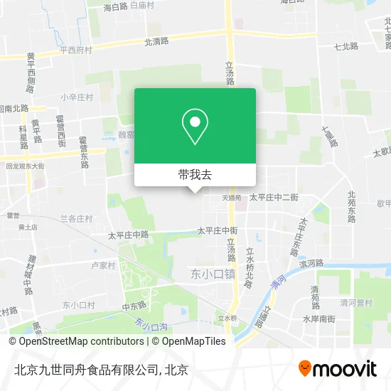 北京九世同舟食品有限公司地图