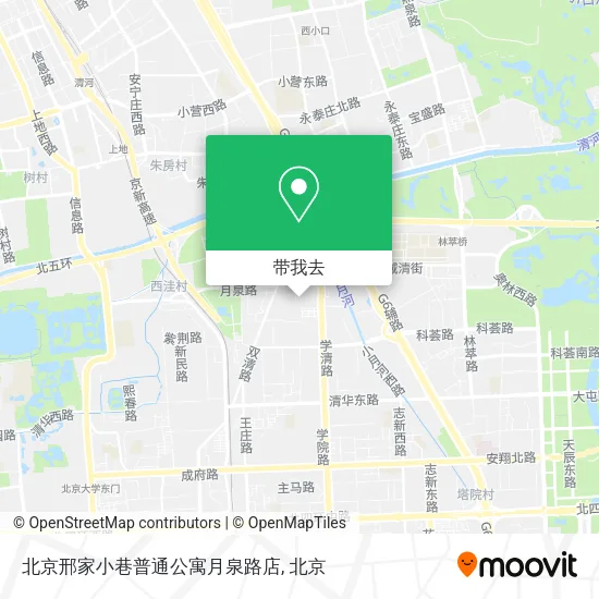 北京邢家小巷普通公寓月泉路店地图