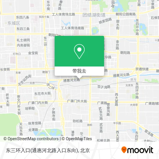 东三环入口(通惠河北路入口东向)地图