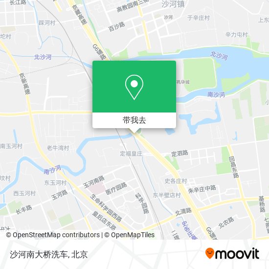 沙河南大桥洗车地图