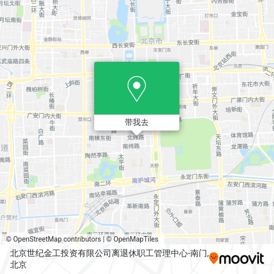 北京世纪金工投资有限公司离退休职工管理中心-南门地图