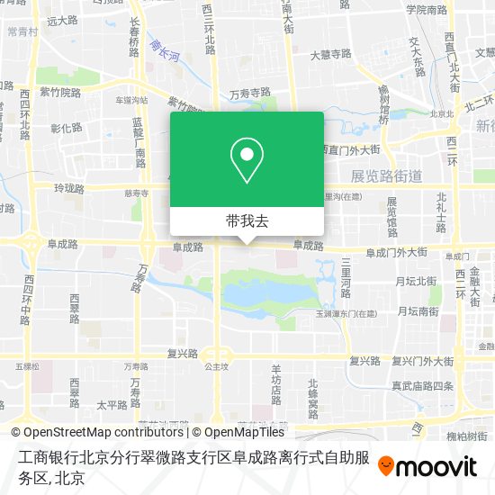 工商银行北京分行翠微路支行区阜成路离行式自助服务区地图