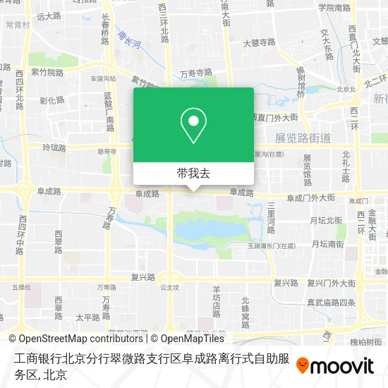 工商银行北京分行翠微路支行区阜成路离行式自助服务区地图