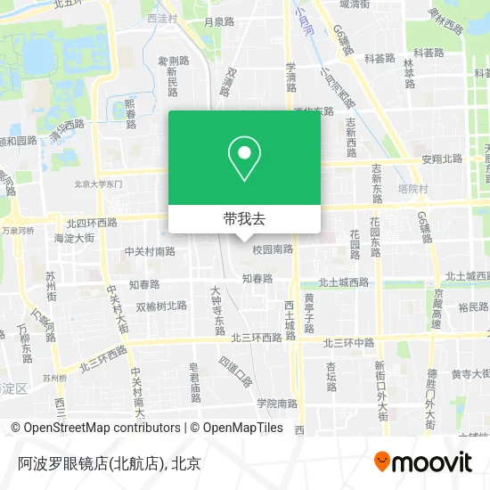 阿波罗眼镜店(北航店)地图