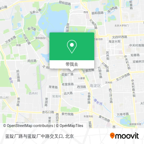 蓝靛厂路与蓝靛厂中路交叉口地图