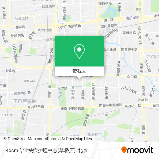 45cm专业祛痘护理中心(草桥店)地图