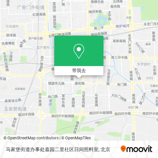 马家堡街道办事处嘉园二里社区日间照料室地图