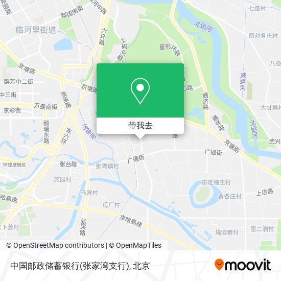 中国邮政储蓄银行(张家湾支行)地图
