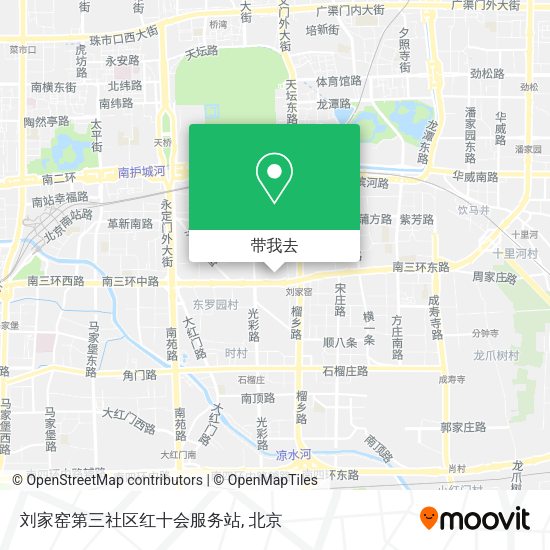 刘家窑第三社区红十会服务站地图