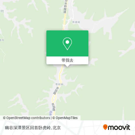 幽谷深潭景区回首卧虎岭地图