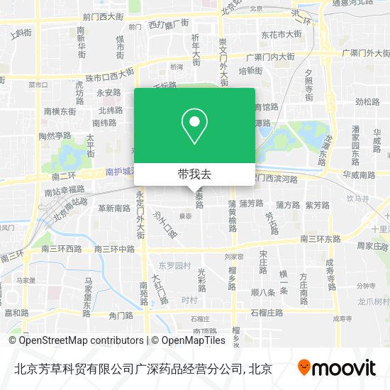 北京芳草科贸有限公司广深药品经营分公司地图