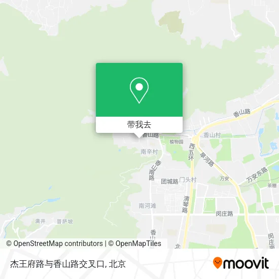杰王府路与香山路交叉口地图