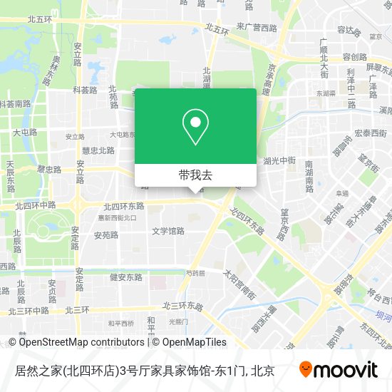 居然之家(北四环店)3号厅家具家饰馆-东1门地图