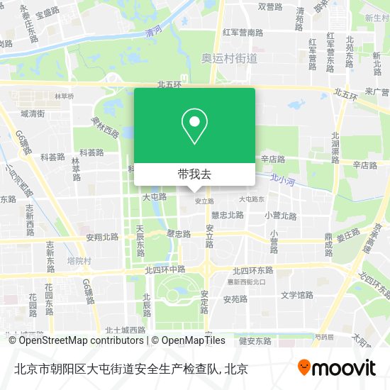 北京市朝阳区大屯街道安全生产检查队地图