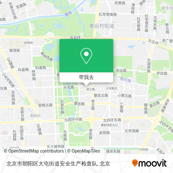 北京市朝阳区大屯街道安全生产检查队地图