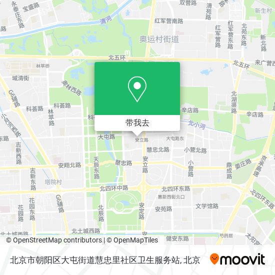 北京市朝阳区大屯街道慧忠里社区卫生服务站地图