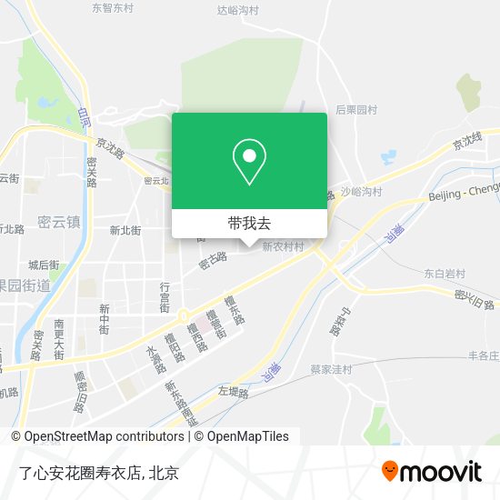 了心安花圈寿衣店地图