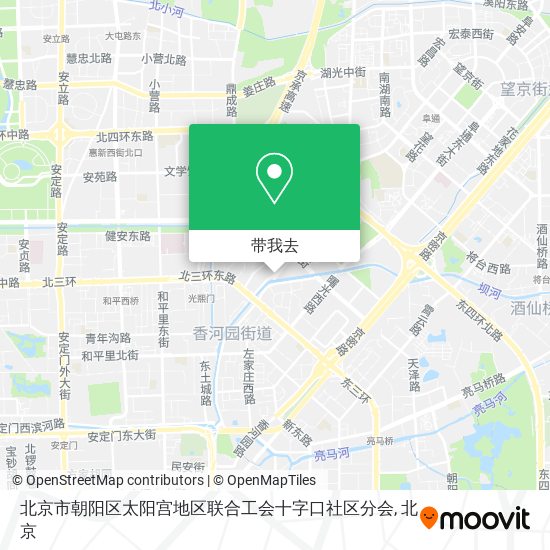 北京市朝阳区太阳宫地区联合工会十字口社区分会地图