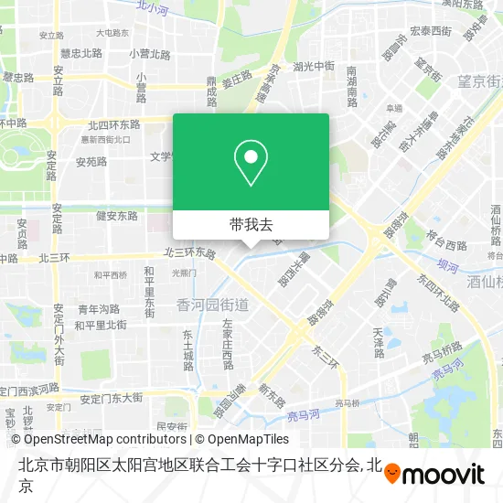 北京市朝阳区太阳宫地区联合工会十字口社区分会地图