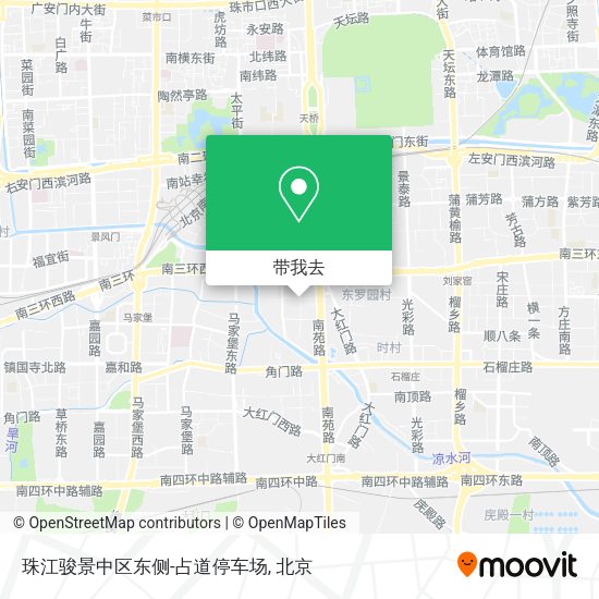 珠江骏景中区东侧-占道停车场地图