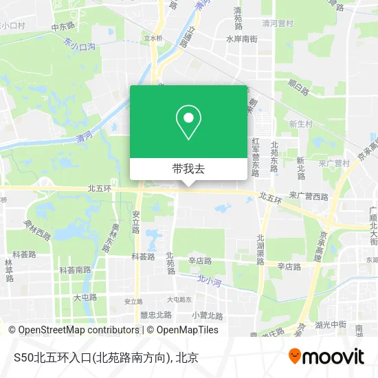 S50北五环入口(北苑路南方向)地图