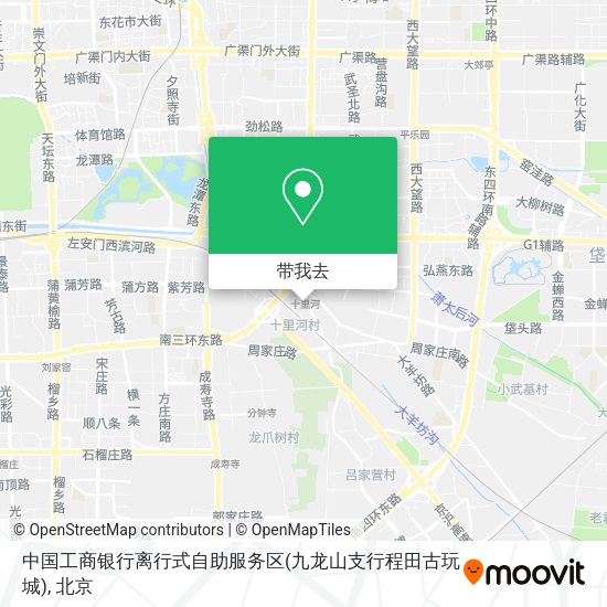 中国工商银行离行式自助服务区(九龙山支行程田古玩城)地图
