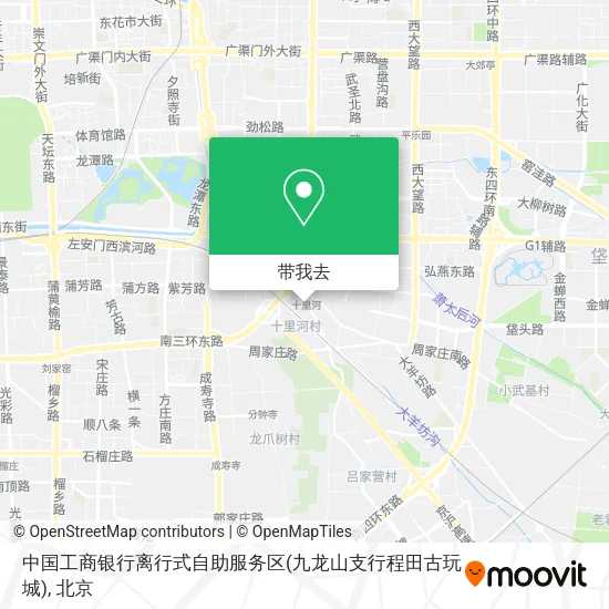 中国工商银行离行式自助服务区(九龙山支行程田古玩城)地图