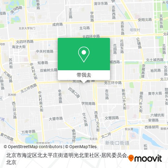 北京市海淀区北太平庄街道明光北里社区-居民委员会地图
