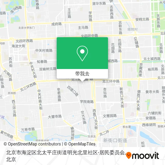 北京市海淀区北太平庄街道明光北里社区-居民委员会地图